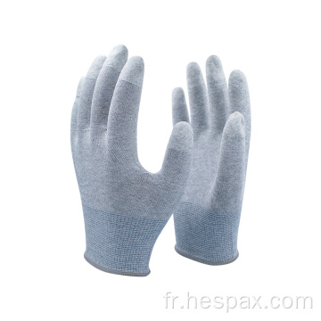 Gants ESD électriques PU sans Poly HESPAX 13G DMF